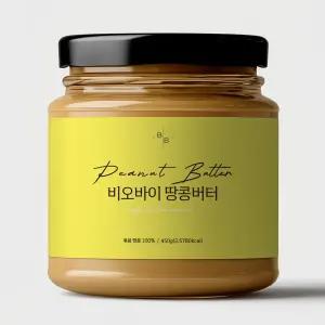 비오바이 무가당 하이올레익 땅콩버터 450g 피넛버터 유리병 국내제조