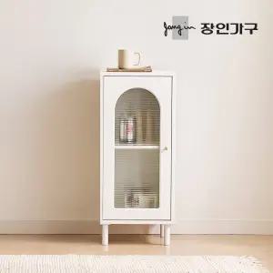 장인가구 쿠르바 모루유리 400 그릇 주방 수납장