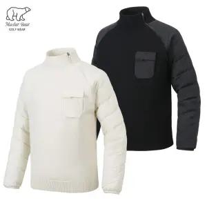 겨울 남자 골프 니트 패딩티 기모티 터틀넥 라운딩 데일리룩 MB