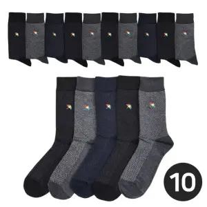 아놀드파마 남자 장목양말 신사 정장 목긴 아빠 양말 10족 가을 겨울 국산