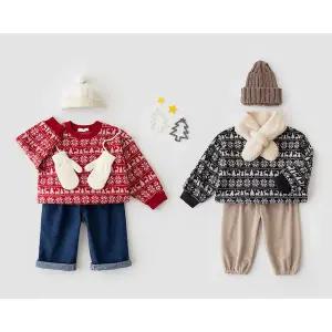 [베베르망] (아동)눈꽃노르딕니트[티셔츠BFJS829A]