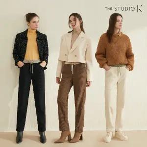 [스튜디오케이] 컬러밴드 코듀로이 기모팬츠 3종 여성