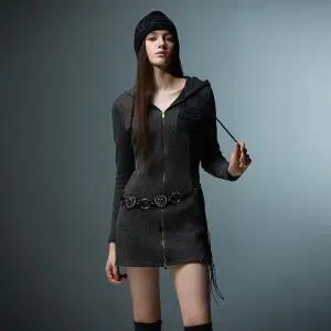 갤러리아 (25겨울) CAPSULE LINE] 데님 패치 후드집업 골지 원피스 (ER4CO160)