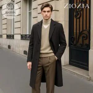 [지오지아] 캐시미어 블렌드 싱글 오버핏 코트 (AEB4CG1102)