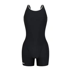 [아레나](대전신세계)여성 실내수영복 심플라인 3부 반신 입기편한 U백 (A5SL1PL51BLK)(브라캡별도)