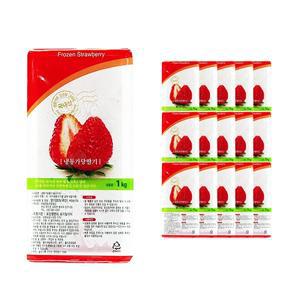 청솔 냉동가당딸기 1kg /냉동 한박스 (1kg x 15ea)