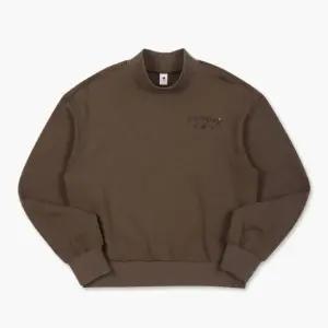 M 긴팔티 UQC QP422OFSO4-BRW 여성 멜로우 하이넥 맨투맨 / BROWN