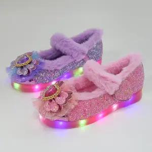 러브하트 여자 키즈 주니어 공주 털안감 여아 LED 겨울구두