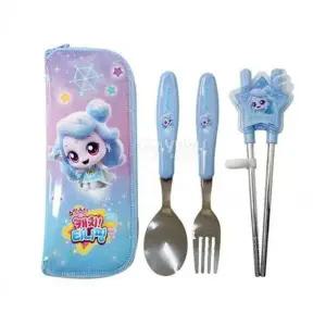 어린이 케이스 빛나 스푼 유아 포크 젓가락 이유식 이유식그릇