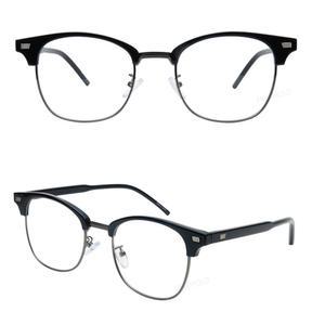 클레식한 분위기에 복고풍 남자 사각 오버 사이즈 하금테 안경