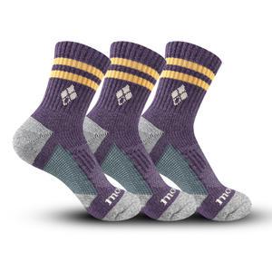 몽벨 넘버원 등산 양말 여성용 쿠션 중목 MB-S11, 퍼플, 3족