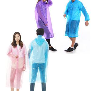 등산 낚시 캠핑 여성 남성 우비 장마 EVA 우의 레인코트 성인 일회용 다회용 단추 비닐 판촉 비옷