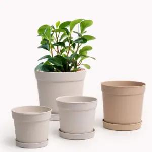 2호 봄 분갈이 가벼운 감성 목분 화분 받침 1세트 베이직 5컬러