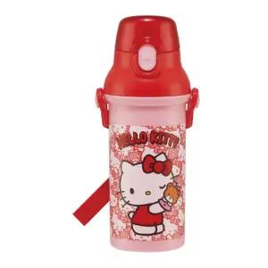 헬로키티 숨바꼭질 원터치 물통/텀블러 캐릭터 휴대용 키즈 어깨끈 물병 소풍 어린이 학교 유아 끈달린 보