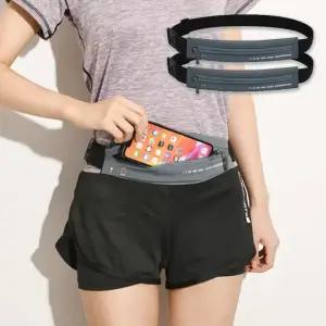 1개 + 1개 슬림핏 세이프티 스판 런닝벨트 힙색 가방 러닝 플립 밴드 벨트 남자 여자 공용 힙색 마라톤 가방