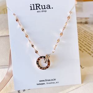 오늘출발![써지컬스틸]여리체인! 로마 써클 목걸이