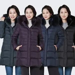 [마담엘레강스] 줄리안 폭스후드 머스크렛 카라 구스다운 코트 K234CT01