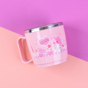 산리오 마이멜로디 식기세척기용 스텐컵 소 손잡이컵 어린이집 유치원 아이 물컵 양치컵