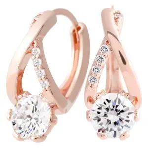 안나벨라 14K 골드필드 핀 큐빅 포인트 고급 원터치 링 귀걸이