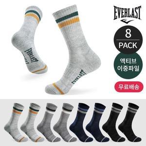[NS홈쇼핑]에버라스트 남성 쿠션 넥 투라인 등산 장목양말 8P_MX[34108012]