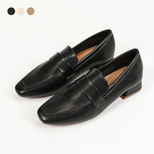 페조 여성 펌프스 빅사이즈 가죽 여성로퍼 3CM