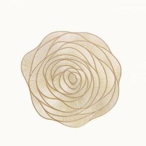 매트 식탁 2장미식탁매트 깔개 실버 장미 플레이팅