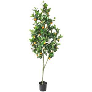 유주나무 낑깡나무 금귤 조화 화분 귤나무조화 매장 레몬 인조 60CM 특대형 장식