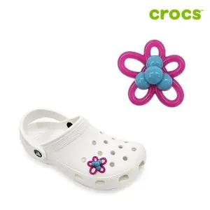 [크록스 정품] 보라빛 꽃 지비츠 10016098