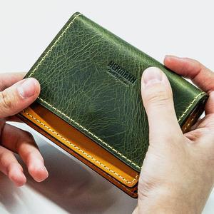 헤르만 티모라 이태리 왁시드 가죽 명함/신용카드 지갑 케이스