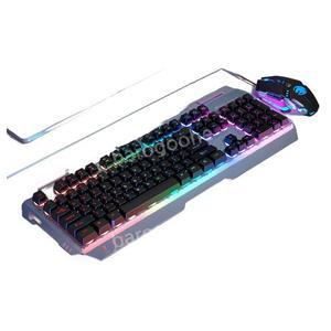 무선 게이밍 마우스 키보드 세트 백라이트 LED 충전식 기계식 사무용 키캡