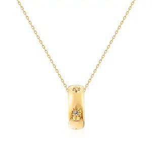 14K 스텔라 큐빅컷 아크텍트 링 펜던트 MOP41733