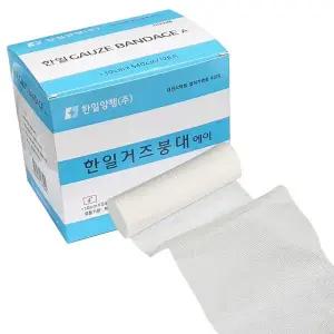 한일 거즈붕대 4인치(10cm) 12롤 1박스 (고급면사)