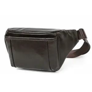 gb_BM_5020 가죽힙색 가죽크로스백 가죽힙색 남자데일리 밝은갈색 여행보조가방 복대 블랙