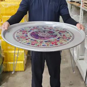 대원 알루미늄 발상 (별왕대 67.5cm) 양은 접이식 밥상 좌식 레트로 다과상 업소용