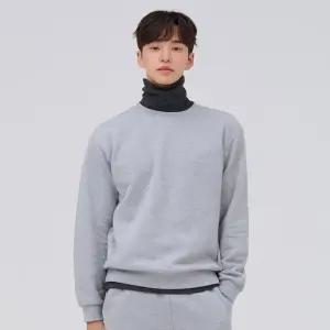 [체이스컬트] 공용 에센셜 기모 맨투맨 티셔츠-EFRU5121C0B