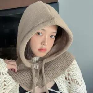 프리미엄 더블 두께 바라클라바 겨울 니트 목도리 넥워머 방한 후드 모자 17