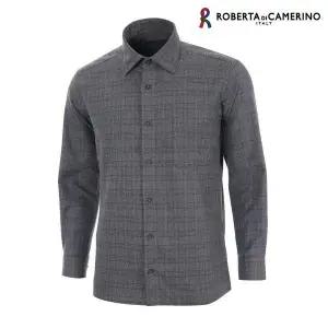 [대구백화점] [로베르따셔츠]기모 그레이 체크 일반핏 남방( RO4-202-3)