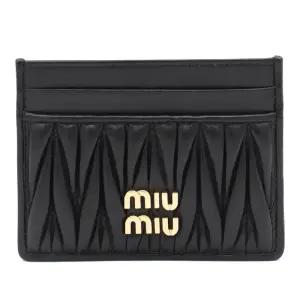 로고 플라크 가죽 카드지갑 5MC076 AFPPF0002