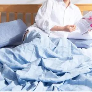 [골드스마일]냉감 여름 이불 블루 홑겹 170x210 퀸 쿨 시원한 베딩