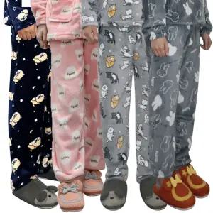 [쓰리몰] 최신 여자 수면바지 수면잠옷 극세사 밍크 잠옷바지 겨울 홈웨어