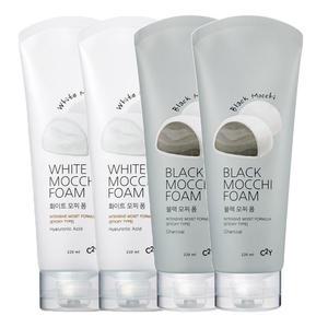 C2Y 모찌 대용량 휩 폼클렌저 블랙 2개+화이트 2개(총 880ml)