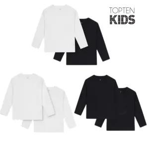 [탑텐키즈](김해점)24년  FW 공용) 에센셜 USA 코튼 긴팔티(2PACK)-MKE5TS3904