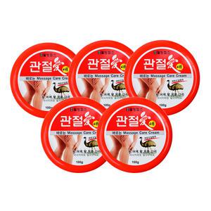 웰빙헬스 바르는 마사지 관절애 크림(통) 100g 5개 세트 에뮤오일 함유