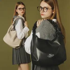 [마스마룰즈]Leather 2way shirring hobo bag _ Black