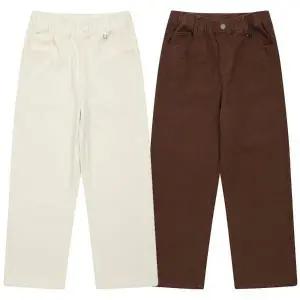 [에꼴리에] 세이브존03 겨울 공용 면피치기모 밴딩 와이드 바지  24D0253-BR/WT (S23687404)