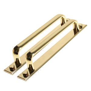 두일 심플 모닝 판 손잡이 골드 P160 2개 베란다 샷시 미닫이 건축 중문 업소용 현관 문고리 출입문