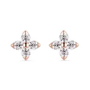 14k 플로 블라썸 귀걸이(랩 다이아몬드)