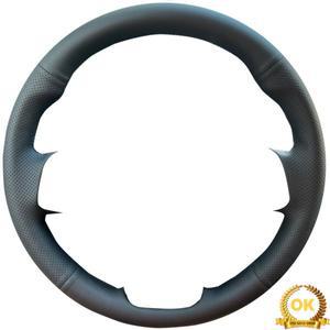 현대 I40 2011-2019 블랙 가죽 스티어링 랩용 DIY 맞춤형 자동차 핸들 커버