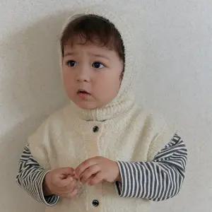 [유비맘클로젯]푸들 니트 바라클라바 크림 B2WA5601-CR