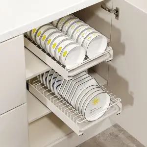 무타공 슬라이딩 그릇 접시 정리대 그릇정리대 접시정리대 슬라이딩정리대 슬라이딩접시정리대